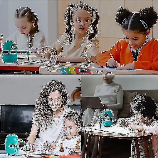 Rita Robot för att lära sig rita - Pedagogiska leksaker för flickor och pojkar 4, 5, 6, 7, 8 år, interaktivt samtal