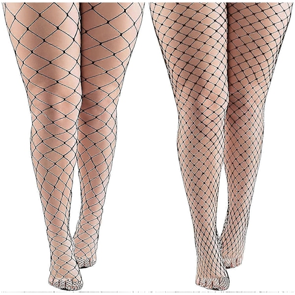 Fishnets Tights Plus Size Sexy Fishnet Pantyhose Stockings Fishnet Cross Mesh Stockings For Women(4 Pairs Black )