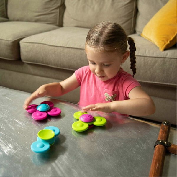 Fidget Spinners Sugkoppar Whirly Hand Spinner Fingertopp Multi Färg Barn Leksak, Snurrande Topp