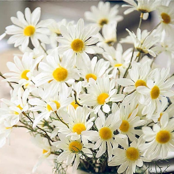 10pcs Artificial Daisy Flowers Flower Arrangements For Wedding Party Garden Craft Decor Each Approx 21" High