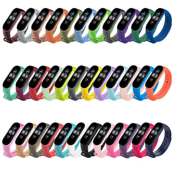 Urremmer for Mi Band 6 Armbånd Silikon Wrist Miband 6 Utbytting purple