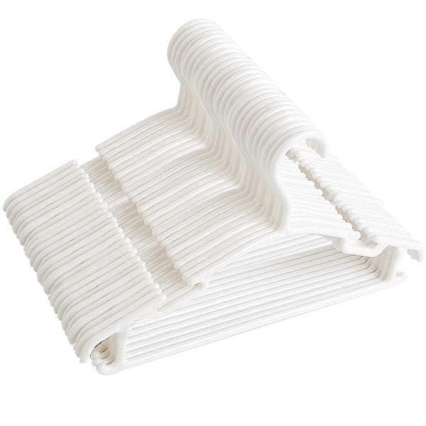 40-pack Babyklädhängare, Klädhängare för Barn, Barnklädhängare, Barnklädhängare, 27x15cm white