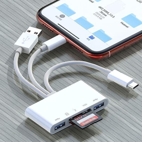3 i 1 Type-c USB 3.0 Hub SD/TF Kortlæser Multifunktions Dock Station Højhastigheds Dataoverførsel USB OTG Adapter til Iphone Android