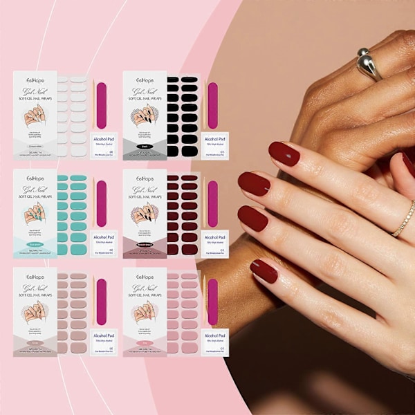 Gelnaglar Folier Självhäftande UV-härdande Nagelkonst Dekoration Nageldesign Tillbehör white