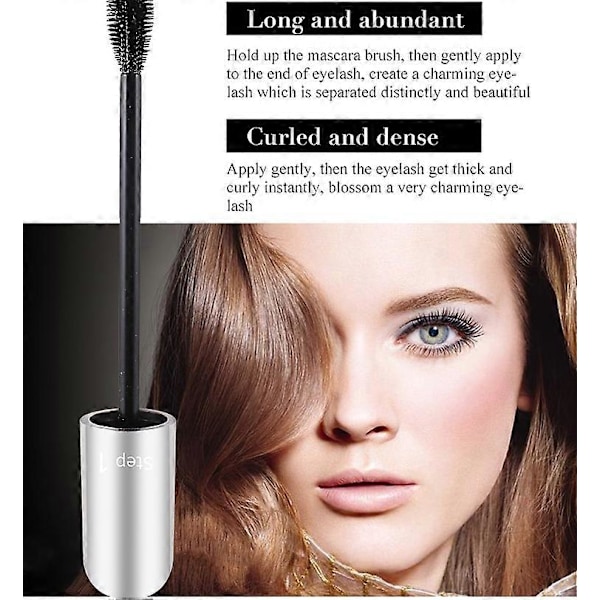 3 stk 2-i-1 Vibely Mascara 5x lengre Vannfast kosmetikk for naturlig forlengelse og tykkelse uten klumper Ny