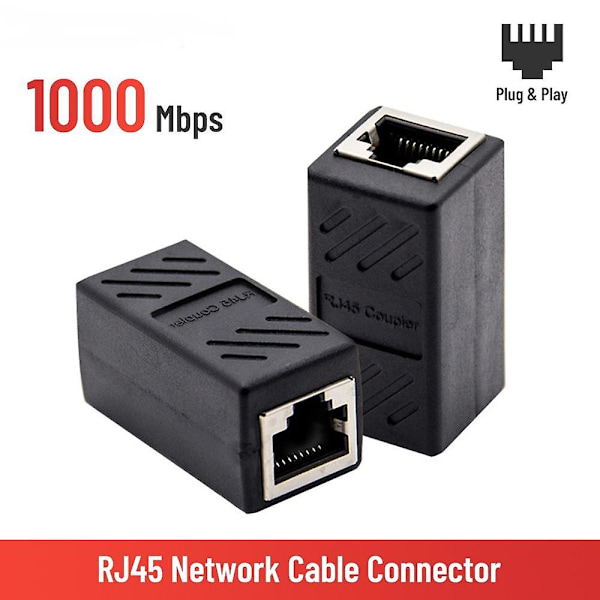 RJ45 LAN Hun til Hun Stik RJ45 Ethernet Kabel Cat6 6A Cat5 5e Netværk LAN Adapter Internet Kobling Forlænger Forlængelse Konverter