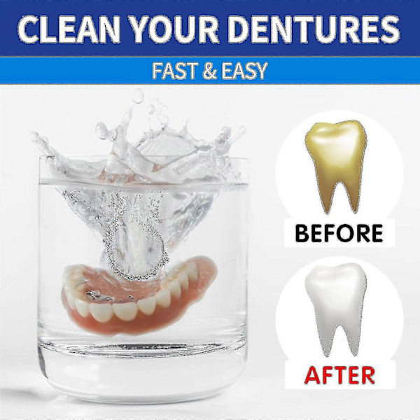 Jaysuing False Tooth Clean Sheet Oral Cleaning Care Fresh Breath Cleaning Tartar Stains Dazzling White False Teeth -3153413541206