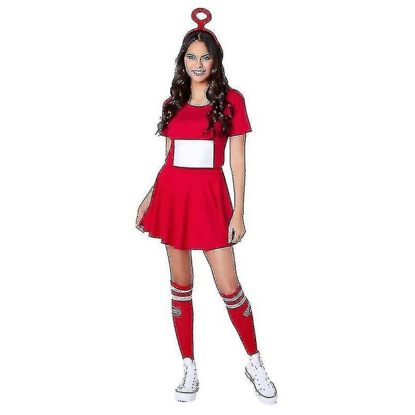 Kvinnor Teletubbies Kostymer Tinky Winky Dipsy Laa-laa Po Cosplay Party Fancy Dress Kostym Red Adult M