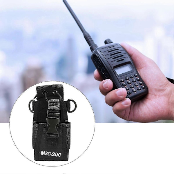 Walkie Talkie-hållare Lätt Bärbar Universal Nylon Radiofodral för 2-vägsradio MSC 20C