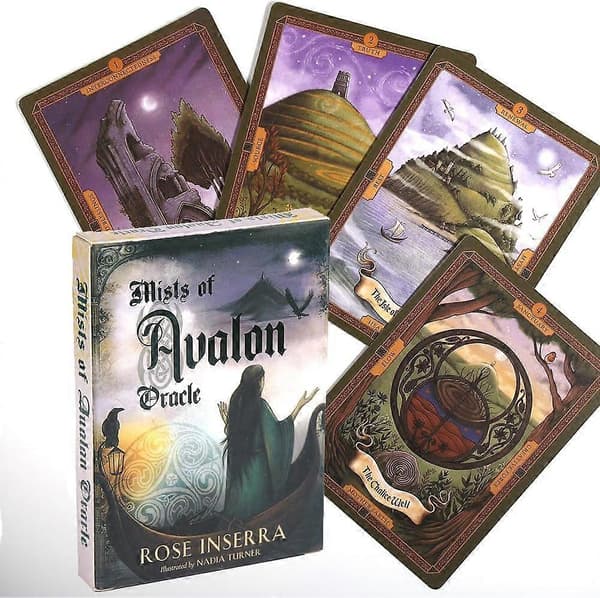 Avalonin usvat Oracle Tarot pussilla, perhepeli