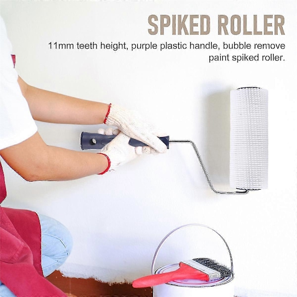 7\" Rulle med pigger og plastgrep