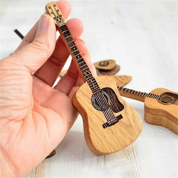 Emboadlie Trä Akustisk Gitarr Plocklåda, Trä Akustisk Gitarr Plocklåda