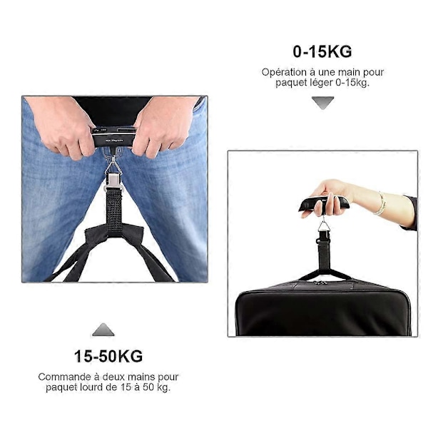 Elektronisk Bagasjeskala Bærbar Digital Reiseskala Koffertvekt Reiseskala Maks 50 kg Bakgrunnsbelyst LCD / Tarafunksjon for Arbeidsstasjon Hjemmebruk Shopp