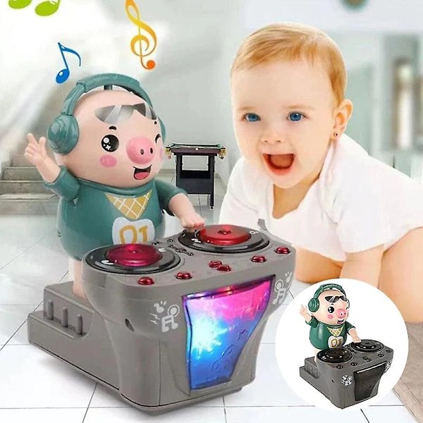 Taaperon lelut DJ Sähköinen Musiikki Tanssiva Sika Leikki  Värikkäillä Valoilla Eteen Ja Taakse 20 Kappaletta (Ilman Paristoja) Tyhjennysmyynti