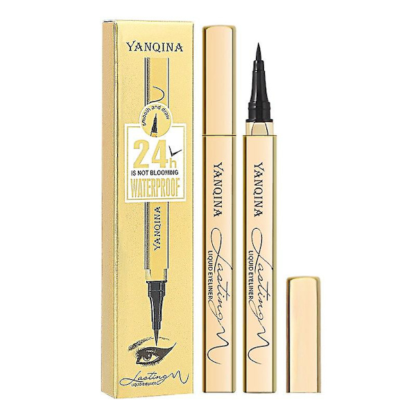 Pieni kultaputkinen eyeliner-kynä syville silmille - Nopeasti kuivuva nestemäinen eyeliner-kynä kauneusmeikki FLY0857