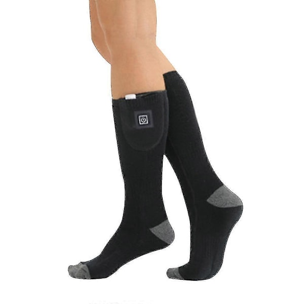 Lämmittävät sukat, Ladattavat Sähköiset Akut, Unisex Termiset Jalkalämmittimet black