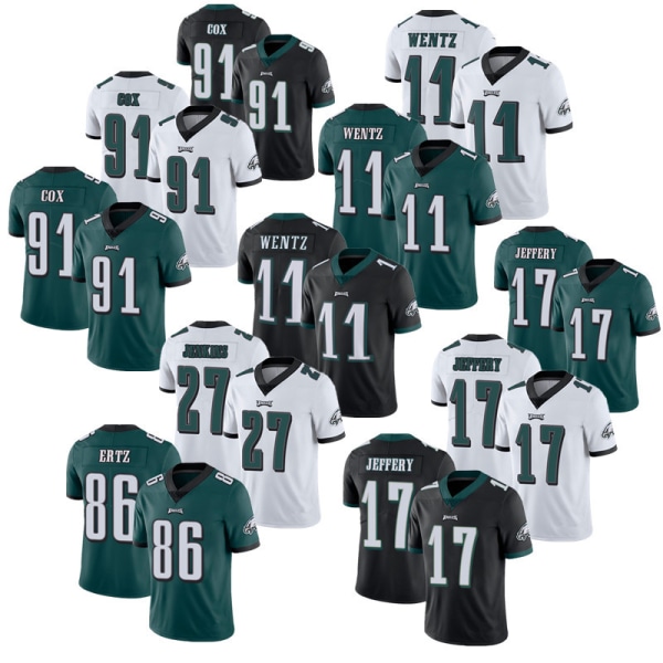 Eagles Eagles 11# Carson wentz andra generationens NFL-tröja black XL
