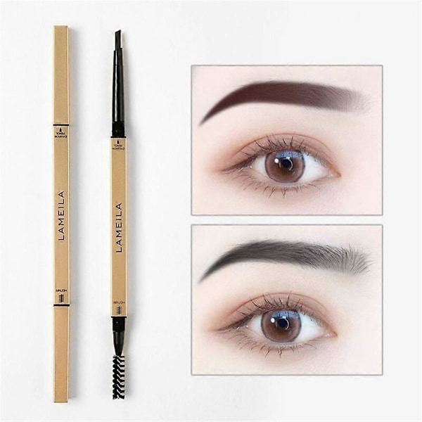 LAMEILA Eyebrow Pencil Naturligt Hållbar Vattentät Ögonbrynspenna Ultratunn Tredimensionell Smudge-fri Ögonbrynspenna Kosmetika 01 black