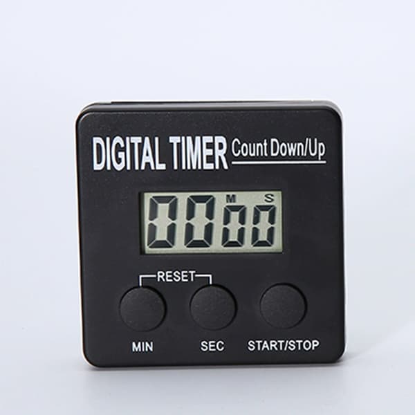 Kökstimer med stativ eller klämma, elektronisk timer med magnet black