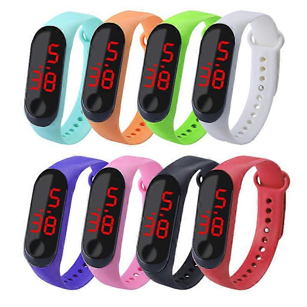 New Watch Digital LED Sport Wrist Watch Unisex Boys Girls Kids Mens Women Gifts