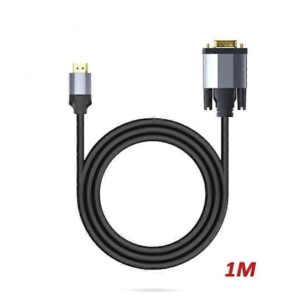 RYRA HDMI-kompatibelt kabel til VGA 1080P HDMI-stik til VGA-stik adapterkabel HDMI-kompatibelt 1m