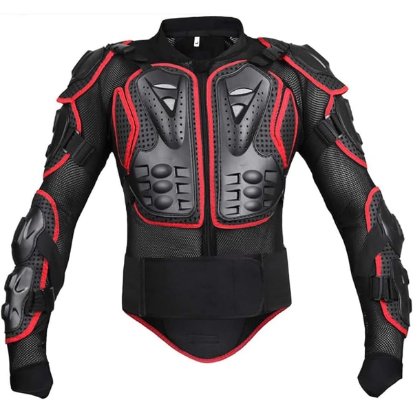 Motocross skyddskläder för män eller kvinnor och ventilerande väst black red S