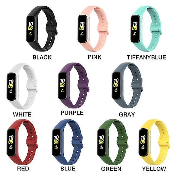 Farverige Udskiftningsremme til Samsung Galaxy Fit-e R375 Smartwatch Band til Fit E Fitness 08 5pcs