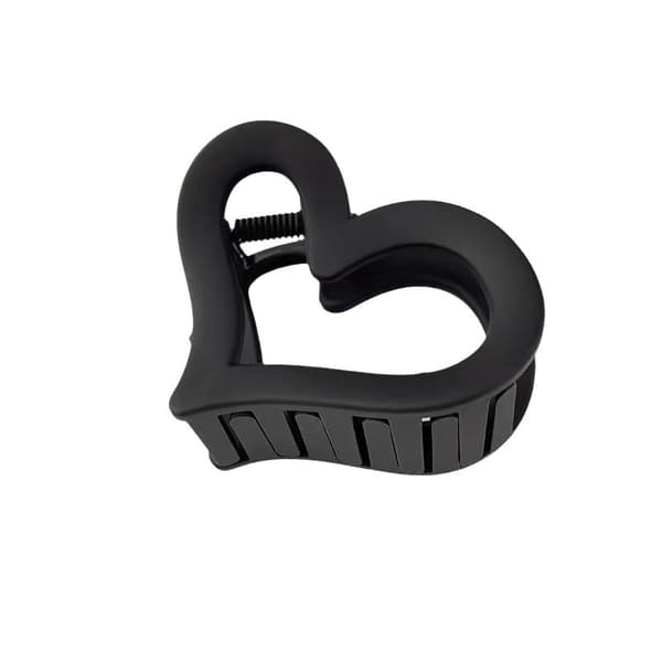 4 stk. Hårklipp for kvinner, medium (6,5 cm/2,56 tommer), lette, hjerteformede, i plast, for daglig bruk