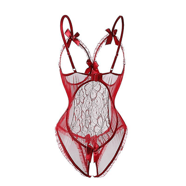 Sexig Siamese Lace Öppen Kvinnlig Sexig Lingerie - Ya purplish red s