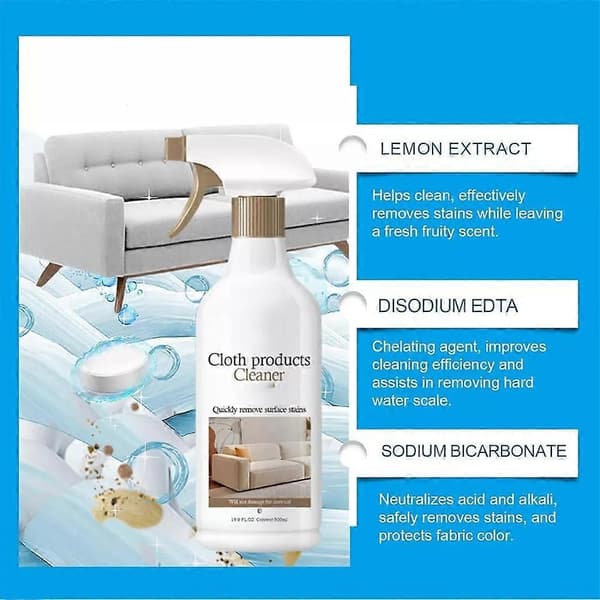 Vaskfri Rengøringsspray Til Sofa, Sofa Rengøring Til Tekstil 1 bottle