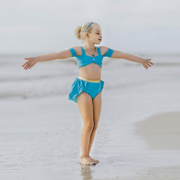 Baddräkt för flickor Beach Split Baddräkt Elsa Snövit Baddräkt Set jasmine 150cm