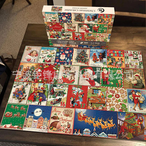 Jouluseimen-palapeli Suosittu Jeesus 24-osainen Sokea Laatikko Joulukalenteri Palapeli christmas advent calendar