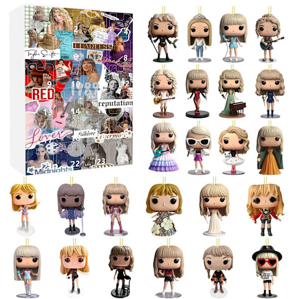 Jule-Taylor Swift blind box sød mini figur rygsæksdekoration vedhæng jule blind box K