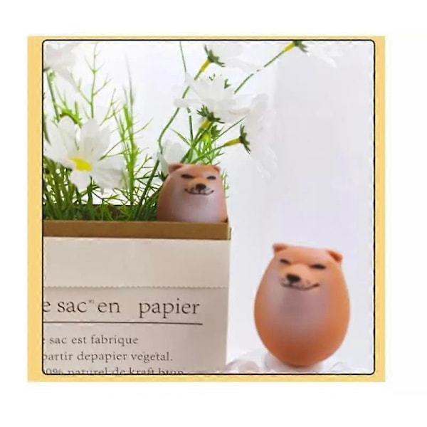 Shibako Hund Squishy Ägg, Långsamt Stigande Squishy Fidget Stressavlastande Leksaker för Arbete 2pcs