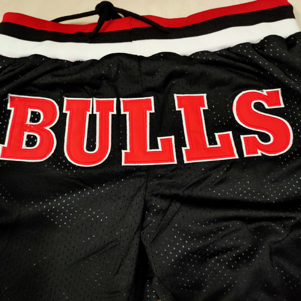 Bulls Basket Broderade Shorts Basket Sports Shorts Black XXL