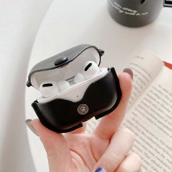 Luksus PU Læderetui Med Spænde Til Apple Trådløse Hovedtelefoner AirPods 3 Blødt Læderdæksel Til Air Pods 3 Øretelefon Tilbehør 06 case