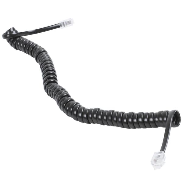 9,3\" Sort RJ9 Telefon Telefon Modem Spiralledning Kabel