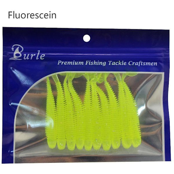 5cm/6cm/7.5cm Bionisk fiskedrag silikon skruv mjukt bete Easy Shiner för karp Wobblers luminous yellow