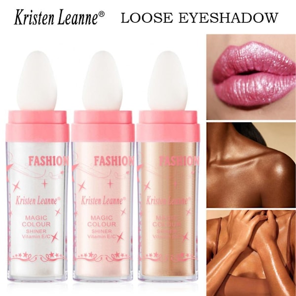 Ansigtshøjlysende Pudder Kropsglitter Lysende Fe Pudder Makeup Focallure Kontur Illuminator Kvinder Skønhed Makeup Kosmetik a03