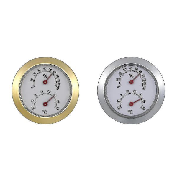 Mini Rund Digital Hygrometer Termometer Temperatur Luftfugtighedsmåler Måler