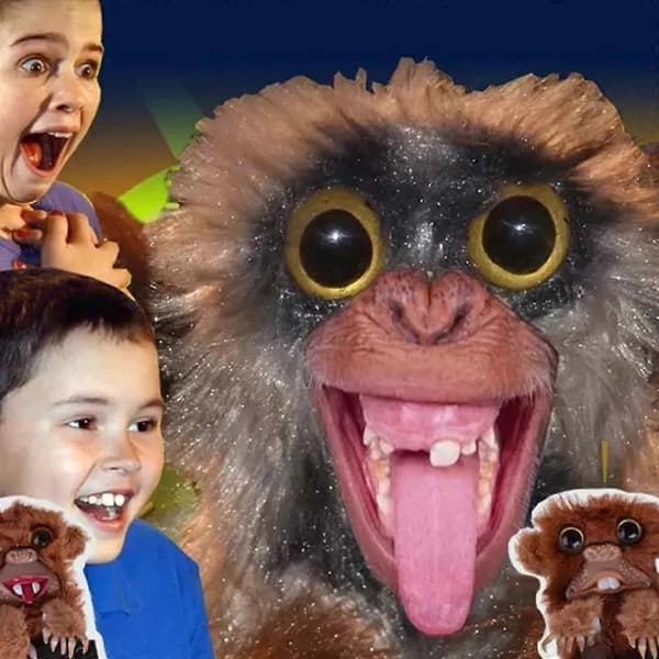 Prank Monkey Legetøj, Overraskende Prank Monkey Legetøj, Pet Pranksters, Pop Up Monkey Prank Ny bucktooth model