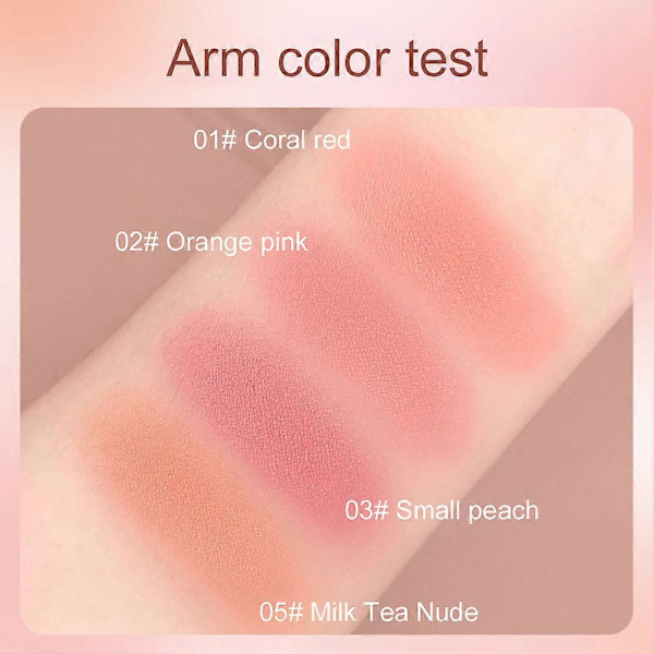 Ansigtspude Blusher Pulver Kind Nærende Opklarende Hudfarve Blush 3
