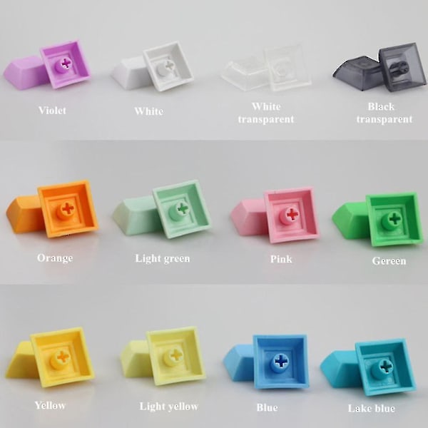 Pbt Keycaps 100stk 1u Dsa Profil Pbt Keycap Sæt Til Rgb Mekanisk Tastatur