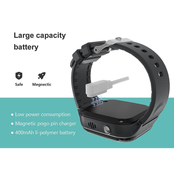 4G Barn Tracker Smartwatch SIM LBS/WiFi/GPS Position HD Kamera SOS Samtal Klocka black