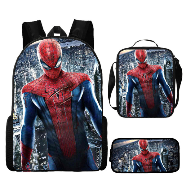 Spiderman Tredelad Primary School Cartoon Boys Ryggsäck 3 three piece suit