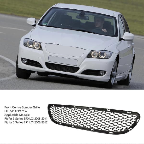 Front Center Bumper Grille 51117198906 Front Bumper Grill Trim Mesh för 3-serie E90 E91 LCI