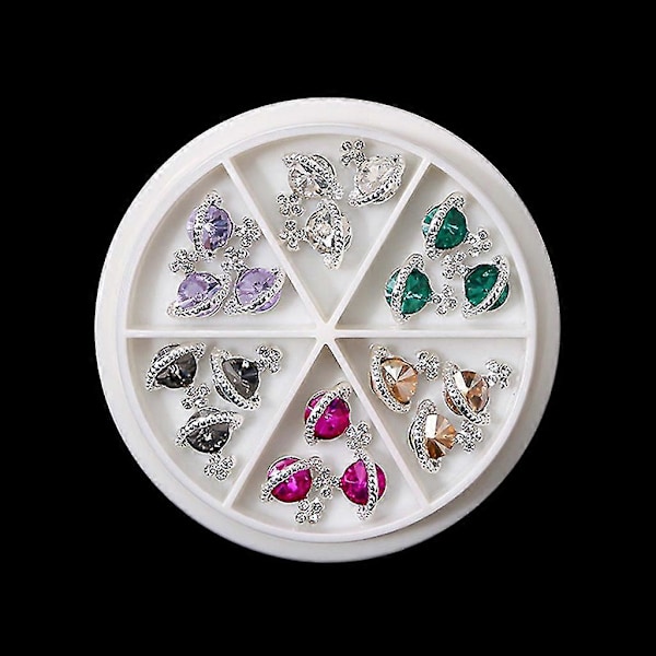 3D-berlocker i legering, dekoration till nagelkonst, planet, strass, berlocker, planetariska naglar 2