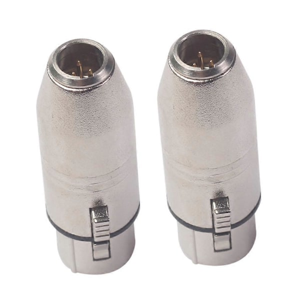 2-pak MINI XLR 3-polet Han til XLR 3-polet Hun stik 2.24x0.71x0.39in