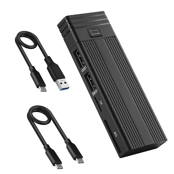 M2 NVMe SATA SSD-hus USB C-hub NGFF SSD-kabinett HDD-boks SD TF-kortleser Type C HUB-dokk for MacBook Pro Air USB C-splitter