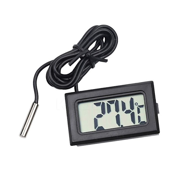 Digital LCD Display Termometer til Køleskabe, Frysere, Kølere, Chillere - Mini Indbygget Måleværktøj